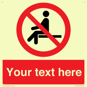 PV5141: Custom No Sitting Sign