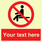 PV5141: Custom No Sitting Sign