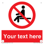 PV5141: Custom No Sitting Sign