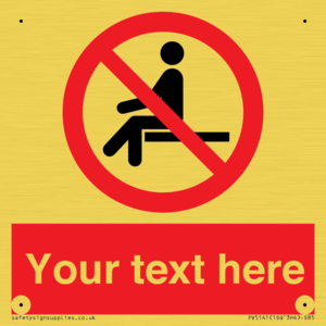 PV5141: Custom No Sitting Sign
