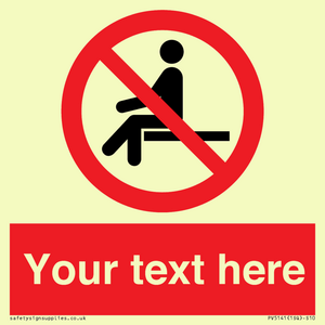 PV5141: Custom No Sitting Sign