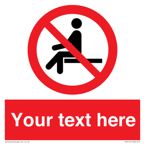 PV5141: Custom No Sitting Sign