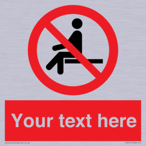 PV5141: Custom No Sitting Sign