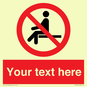 PV5141: Custom No Sitting Sign