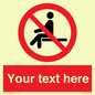 PV5141: Custom No Sitting Sign