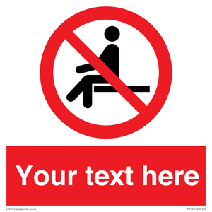 PV5141: Custom No Sitting Sign