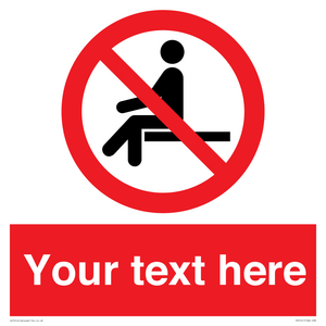 PV5141: Custom No Sitting Sign
