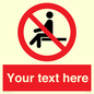 PV5141: Custom No Sitting Sign