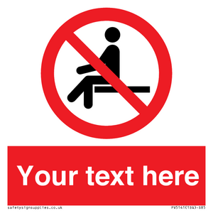 PV5141: Custom No Sitting Sign