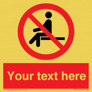 PV5141: Custom No Sitting Sign