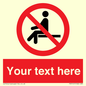 PV5141: Custom No Sitting Sign