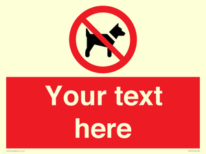 PV5151: Custom No dogs Sign