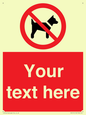PV5151: Custom No dogs Sign