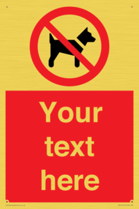 PV5151: Custom No dogs Sign