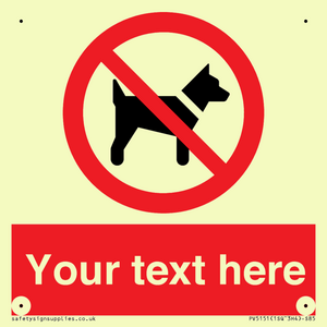 PV5151: Custom No dogs Sign