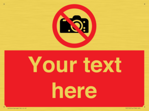 PV5152: Custom No photography Sign