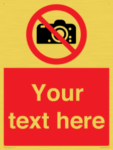 PV5152: Custom No photography Sign