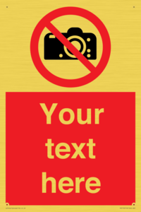 PV5152: Custom No photography Sign