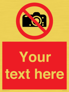 PV5152: Custom No photography Sign