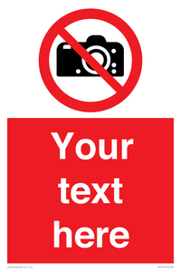 PV5152: Custom No photography Sign