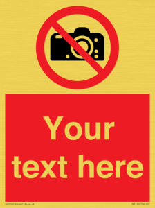 PV5152: Custom No photography Sign