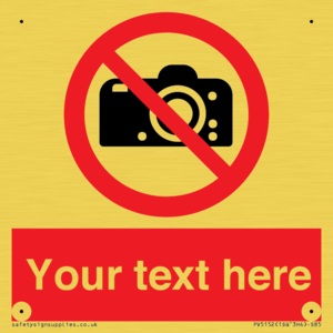 PV5152: Custom No photography Sign