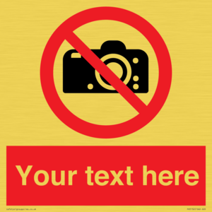 PV5152: Custom No photography Sign