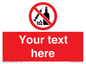 PV5153: Custom No alcohol or drugs Sign