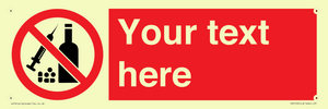 PV5153: Custom No alcohol or drugs Sign