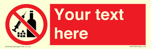 PV5153: Custom No alcohol or drugs Sign