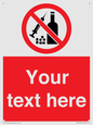 PV5153: Custom No alcohol or drugs Sign