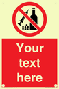 PV5153: Custom No alcohol or drugs Sign