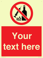 PV5153: Custom No alcohol or drugs Sign