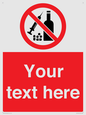 PV5153: Custom No alcohol or drugs Sign