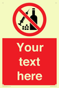 PV5153: Custom No alcohol or drugs Sign
