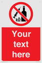 PV5153: Custom No alcohol or drugs Sign
