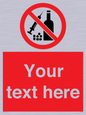 PV5153: Custom No alcohol or drugs Sign