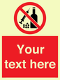 PV5153: Custom No alcohol or drugs Sign