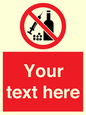 PV5153: Custom No alcohol or drugs Sign