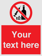 PV5153: Custom No alcohol or drugs Sign