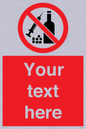 PV5153: Custom No alcohol or drugs Sign