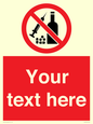 PV5153: Custom No alcohol or drugs Sign