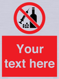 PV5153: Custom No alcohol or drugs Sign