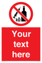 PV5153: Custom No alcohol or drugs Sign