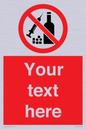 PV5153: Custom No alcohol or drugs Sign