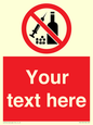 PV5153: Custom No alcohol or drugs Sign
