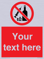 PV5153: Custom No alcohol or drugs Sign