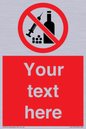 PV5153: Custom No alcohol or drugs Sign