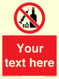 PV5153: Custom No alcohol or drugs Sign