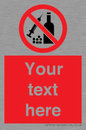 PV5153: Custom No alcohol or drugs Sign